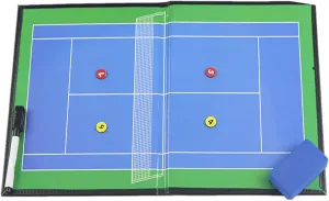 Tennis Coaching Boards, Tennis Tactic Board, Foldable, Tactical Magnetic Kit with Dry Erase, Marker Pen
