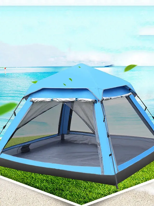 Tent Screen House Outdoor Waterproof UV Protection Single Layered Poled Dome Camping Tent