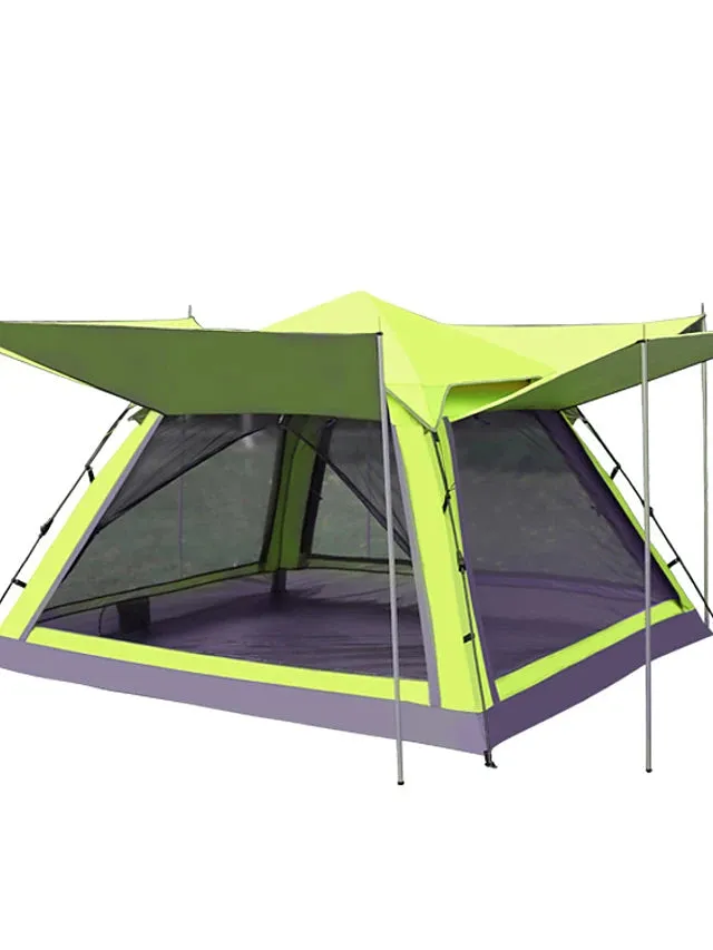 Tent Screen House Outdoor Waterproof UV Protection Single Layered Poled Dome Camping Tent