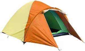 Tents for Camping Ultralight 3-4 Person Double Layer Rainproof Tent for Outdoor Camping Hiking Hunting Fishing Travel Picnic Tourist 320x210x145cm (Color : Yellow Blue)