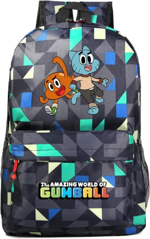 The Amazing World of Gumball Graphic Bookbag Waterproof Knapsack-Casual Travel Backpack High Capacity Daypack
