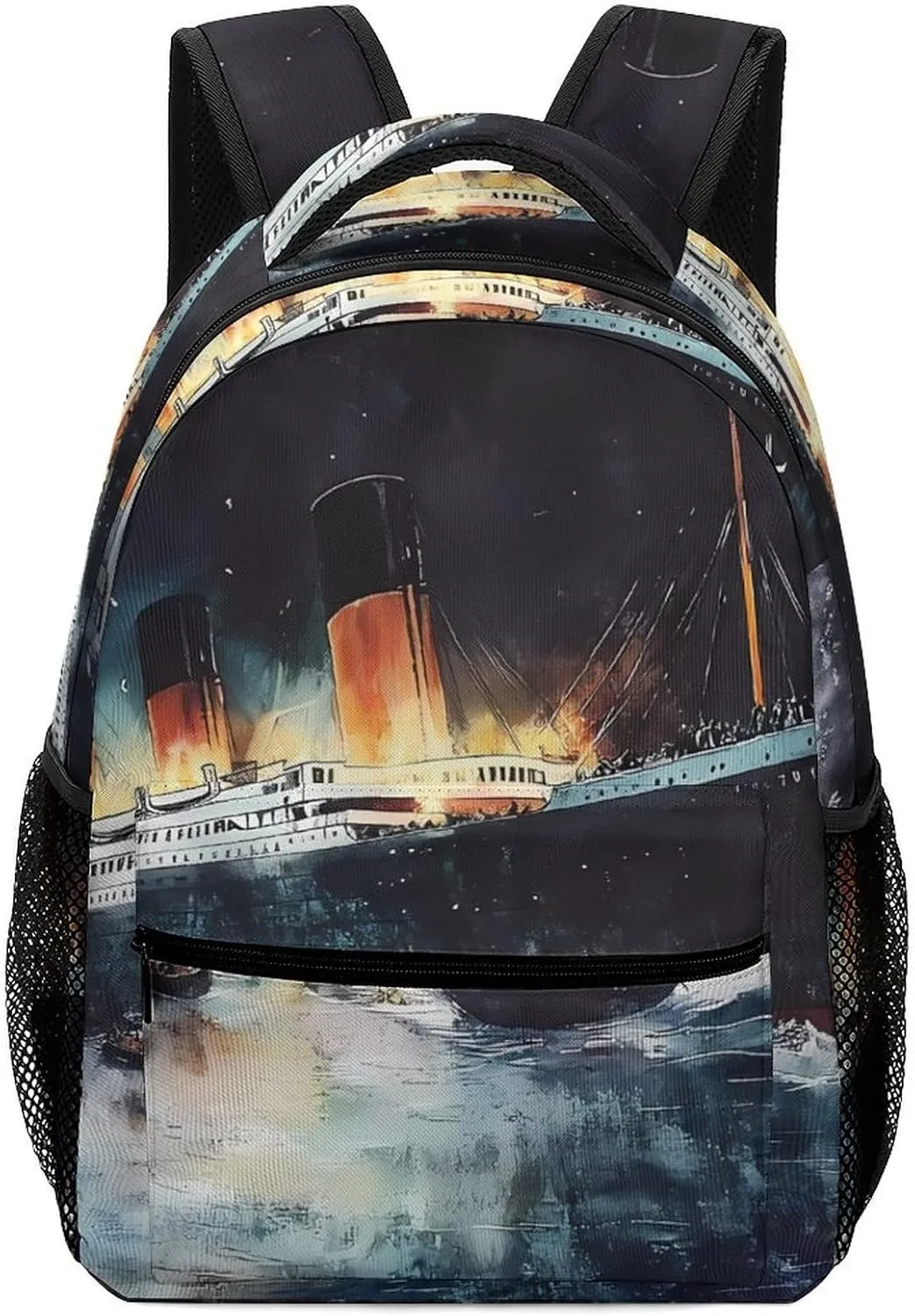 The Sinking of The Titanic Ship Travel Backpack Lightweight Shoulders Bag Laptop Daypack for Work Office