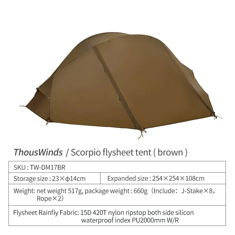 Thous Winds Scorpio Ultralight 1-Person Tent Hiking Solo Tent