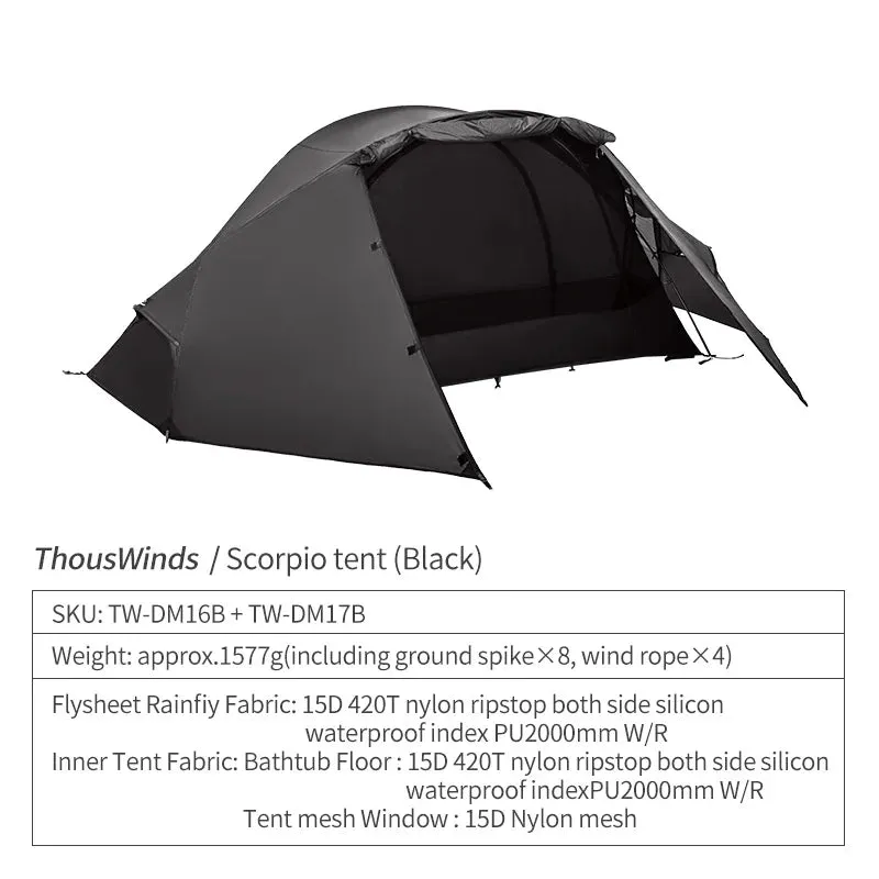 Thous Winds Scorpio Ultralight 1-Person Tent Hiking Solo Tent
