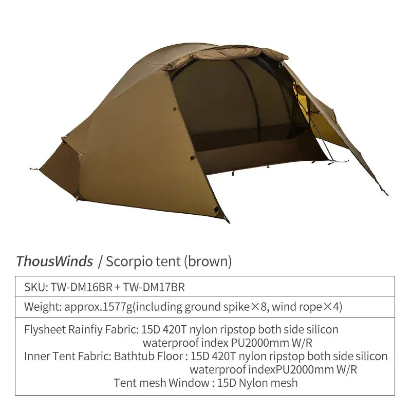 Thous Winds Scorpio Ultralight 1-Person Tent Hiking Solo Tent