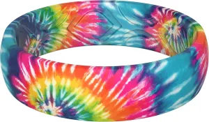 ThunderFit Silicone Wedding Bands for Women, Breathable Printed Design Rubber Engagement Rings 5.5mm Wide 1.8mm Thick - 1 Pack