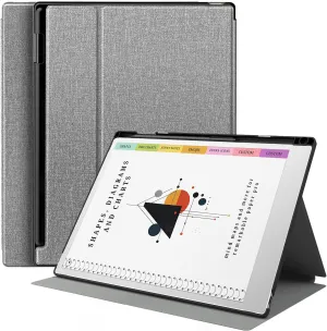 TiMOVO Case for Remarkable Paper Pro 11.8 Inch 2024, Multiple Viewing Angles Folding Book Folio Case with Pen Holder for Remarkable Paper Pro Color Tablet, Support Auto Wake/Sleep, Denim Gray
