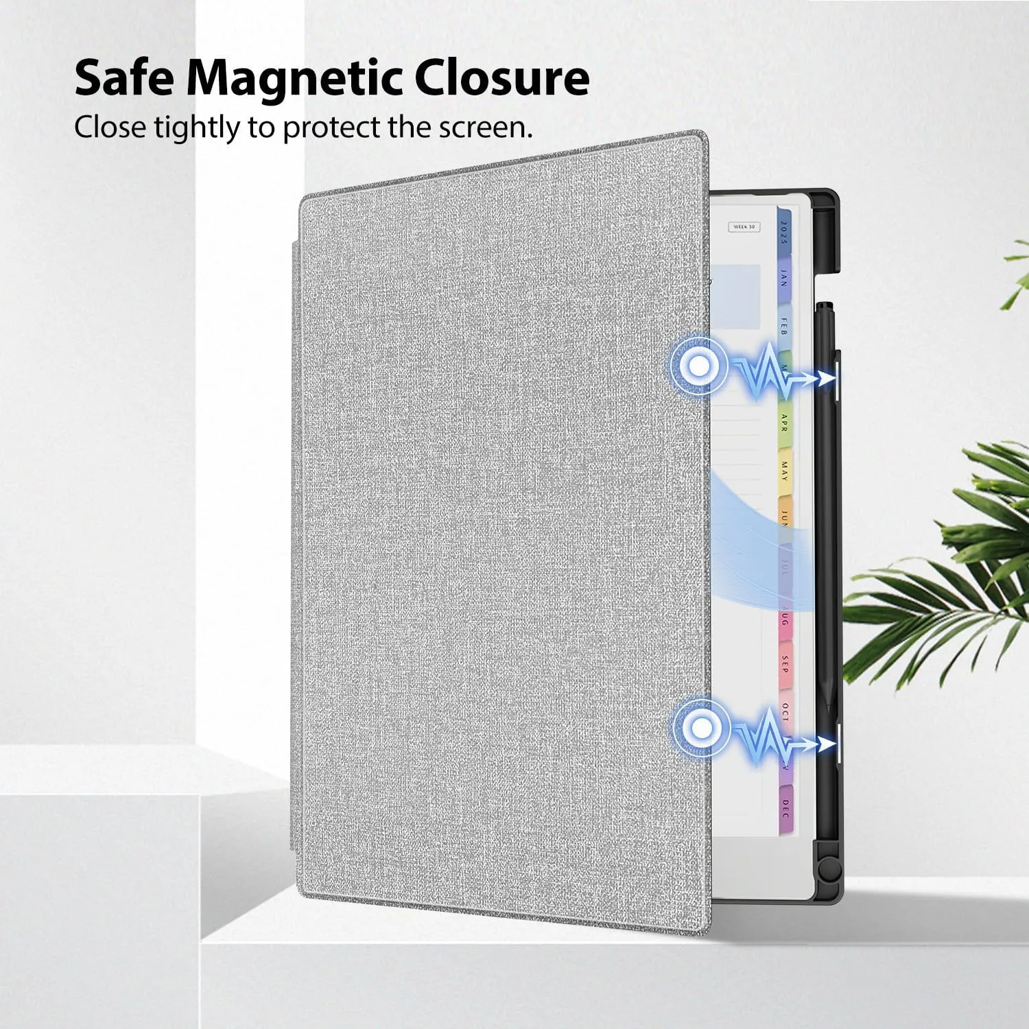 TiMOVO Case for Remarkable Paper Pro 11.8 Inch 2024, Multiple Viewing Angles Folding Book Folio Case with Pen Holder for Remarkable Paper Pro Color Tablet, Support Auto Wake/Sleep, Denim Gray
