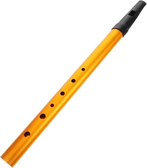 Tin Whistle for Beginners Key D Vertical Flute Portable Instrument with Recorder Mouthpiece Cloth Bag for Learning Music