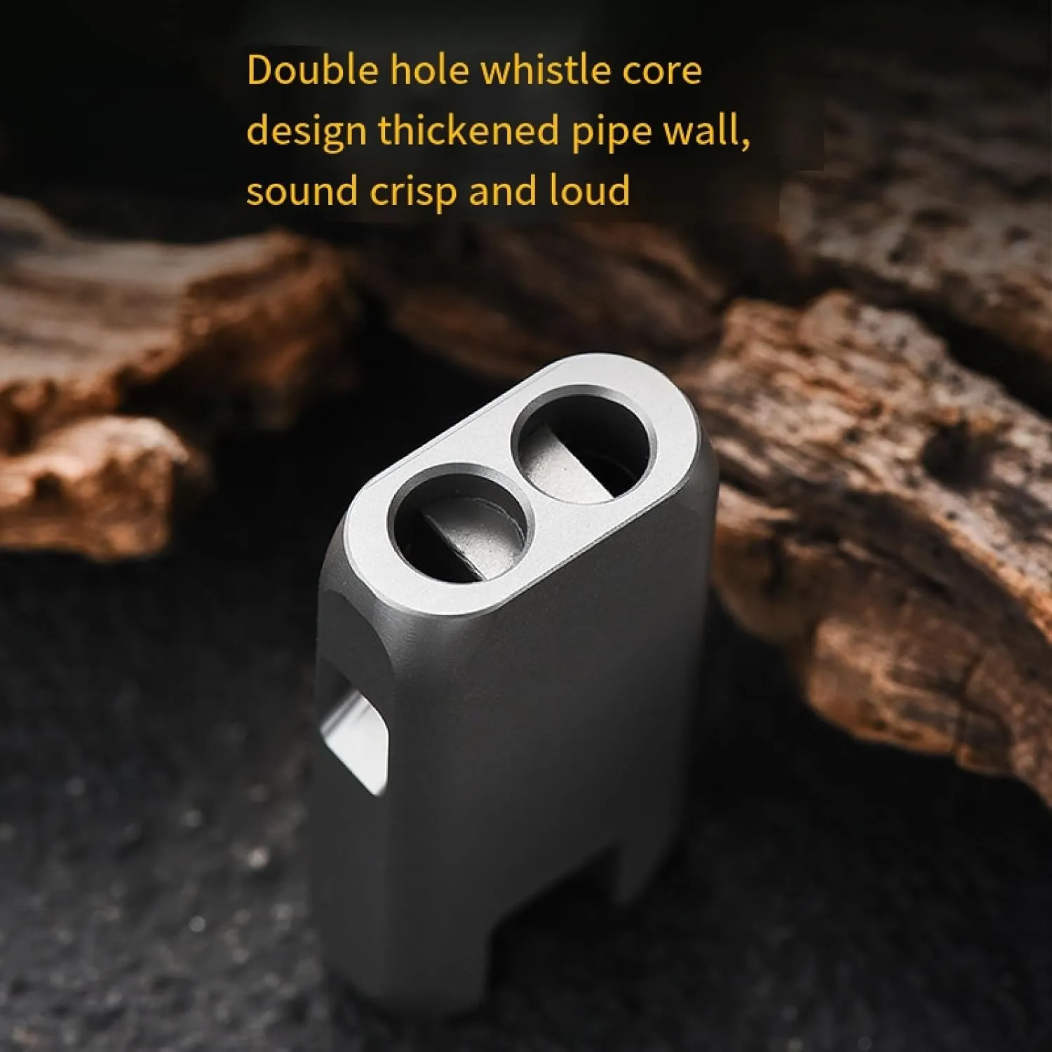 Titanium alloy high decibel whistle outdoor portable survival tool sturdy waterproof EDC training whistle
