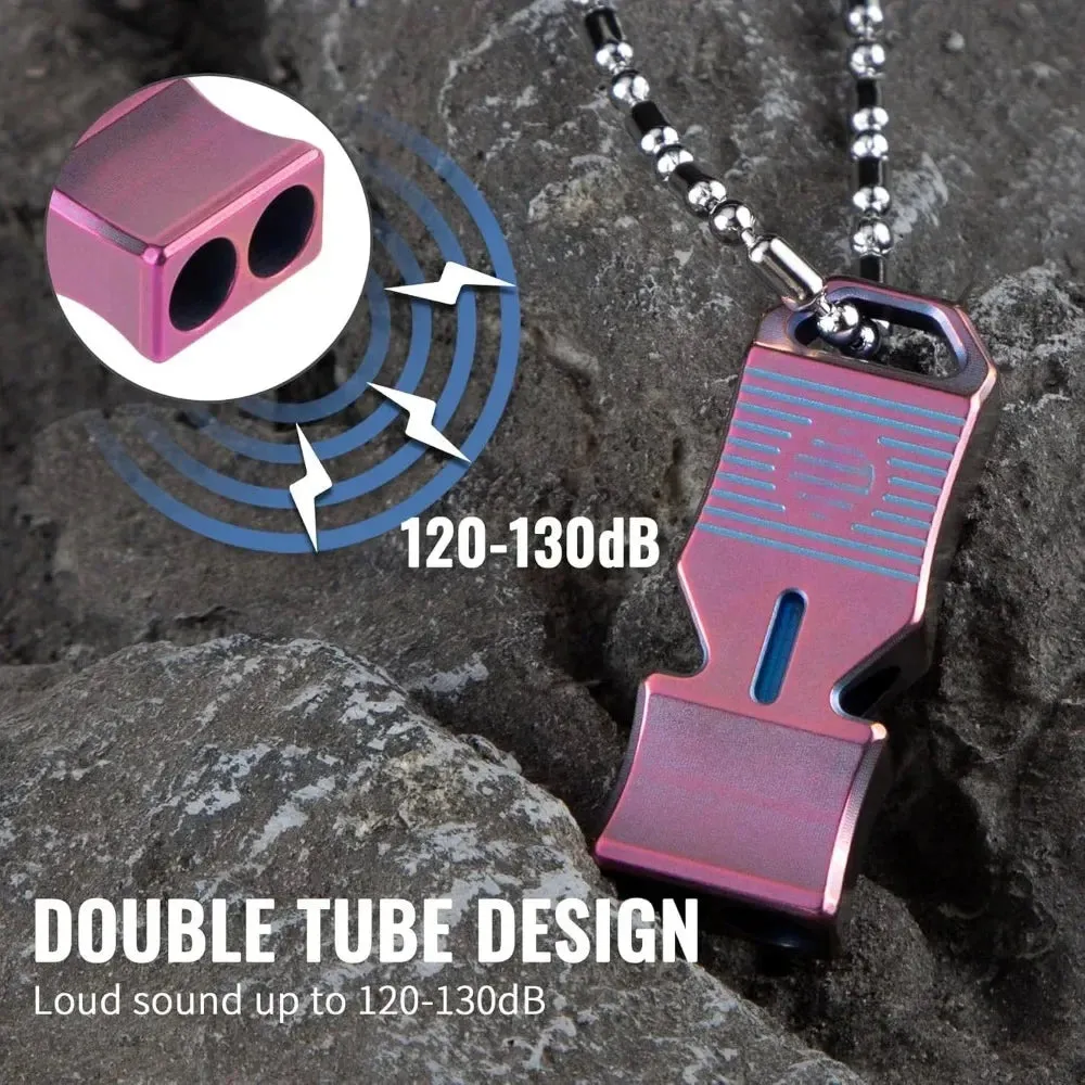 Titanium Emergency Survival Whistle, Loud Whistle up to 120~130db