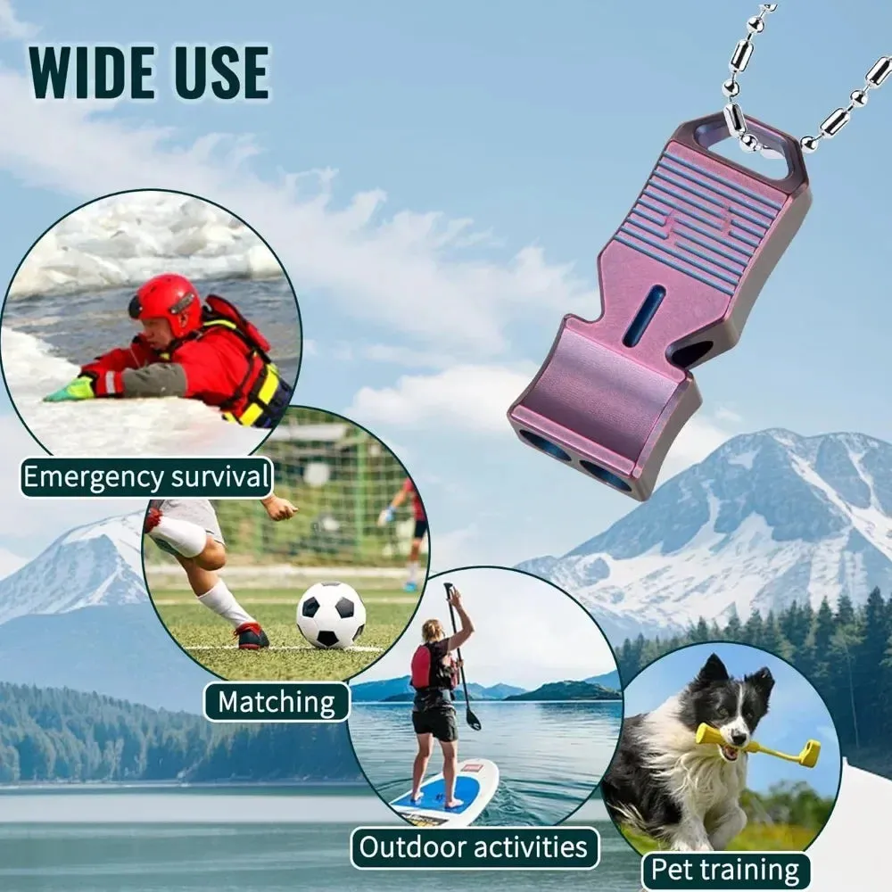 Titanium Emergency Survival Whistle, Loud Whistle up to 120~130db