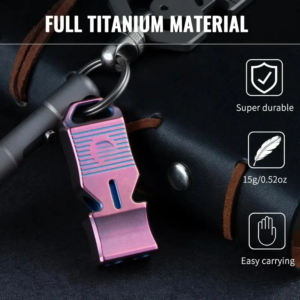 Titanium Emergency Survival Whistle, Loud Whistle up to 120~130db