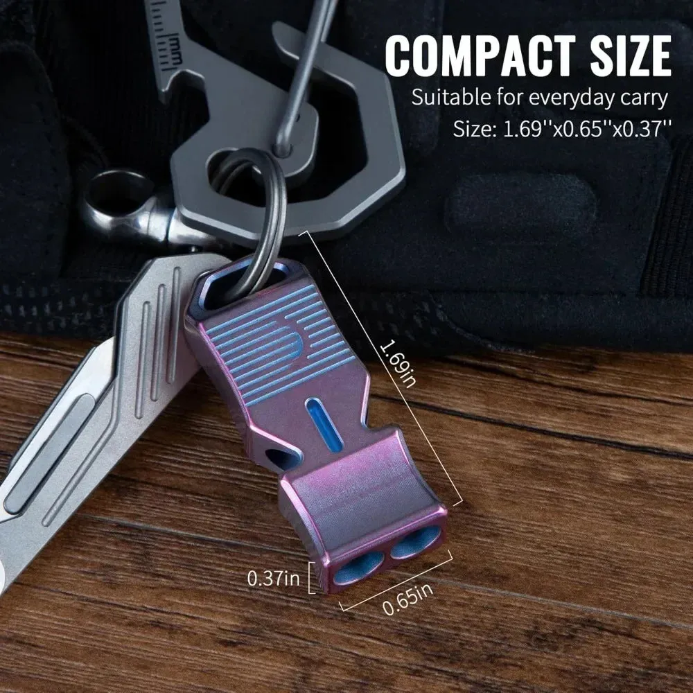 Titanium Emergency Survival Whistle, Loud Whistle up to 120~130db