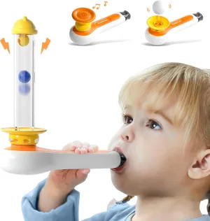 TOP BRIGHT 3-in-1 Montessori Toy for Toddler with Whistle, Ball Blowing, Floating Blow Pipe Balls – Autism Sensory Products, Fine Motor Skills, Toddler Toys for 3 4 5 Year Old Boys Girls Gifts