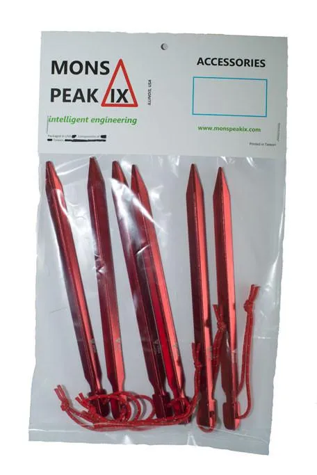 TrailLock™ 7075 Aluminum Ultralight Y-Stakes – 6 Pack