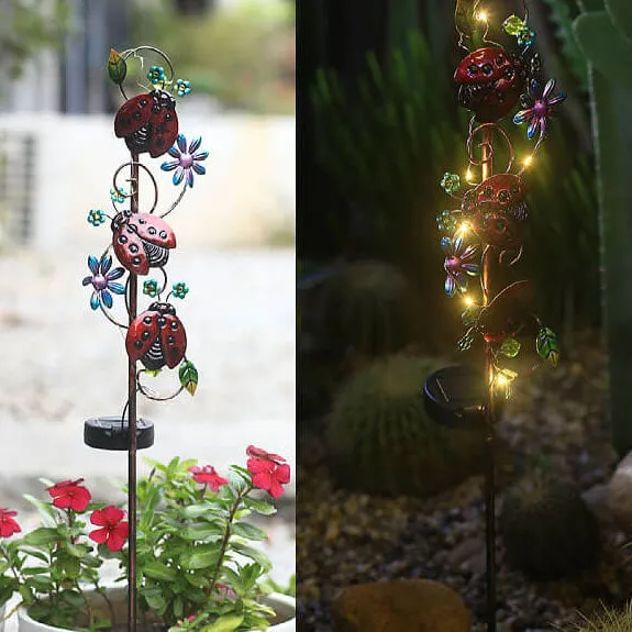 Transform Eisen Hummingbird Butterfly Dragonfly Garden Lawn Landscape Solar Light