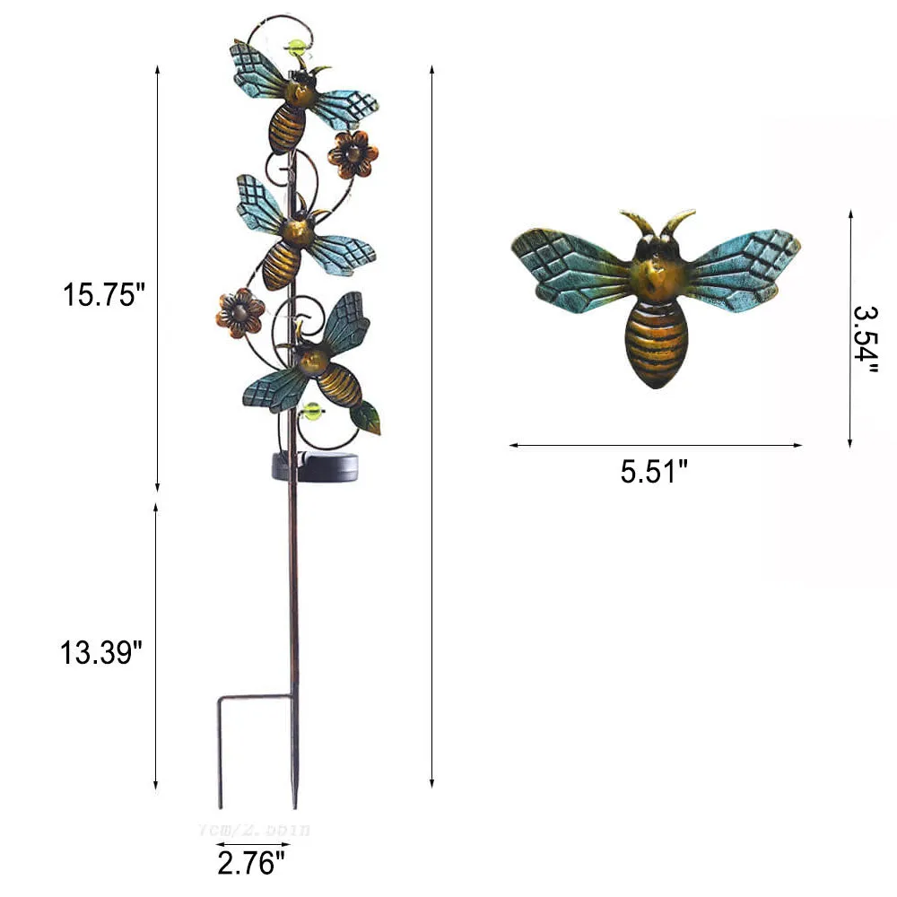 Transform Eisen Hummingbird Butterfly Dragonfly Garden Lawn Landscape Solar Light
