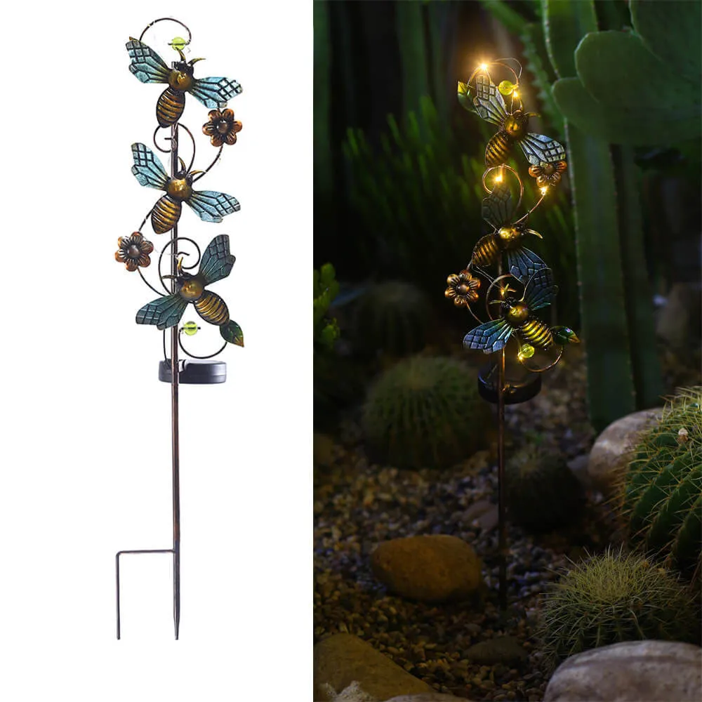 Transform Eisen Hummingbird Butterfly Dragonfly Garden Lawn Landscape Solar Light