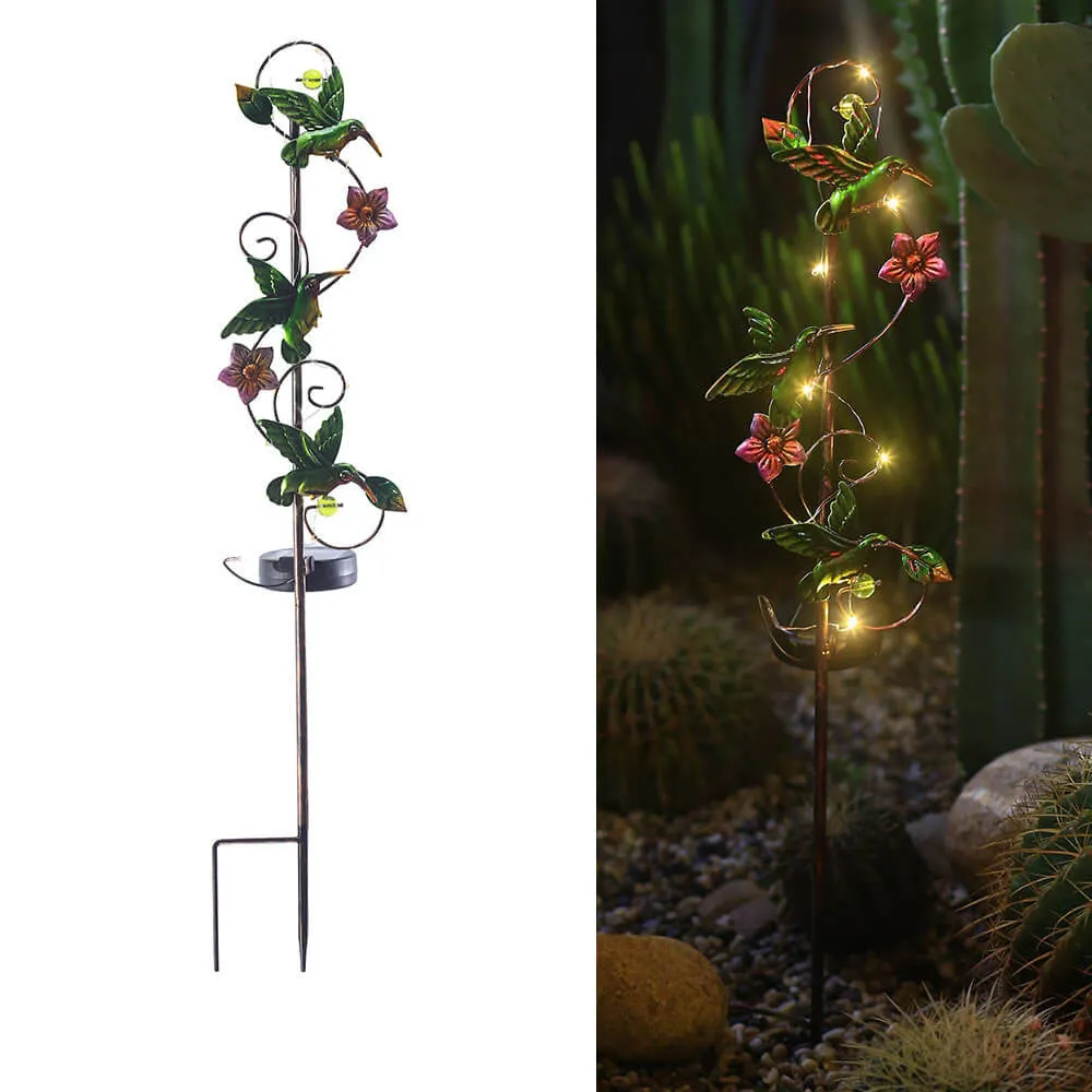 Transform Eisen Hummingbird Butterfly Dragonfly Garden Lawn Landscape Solar Light