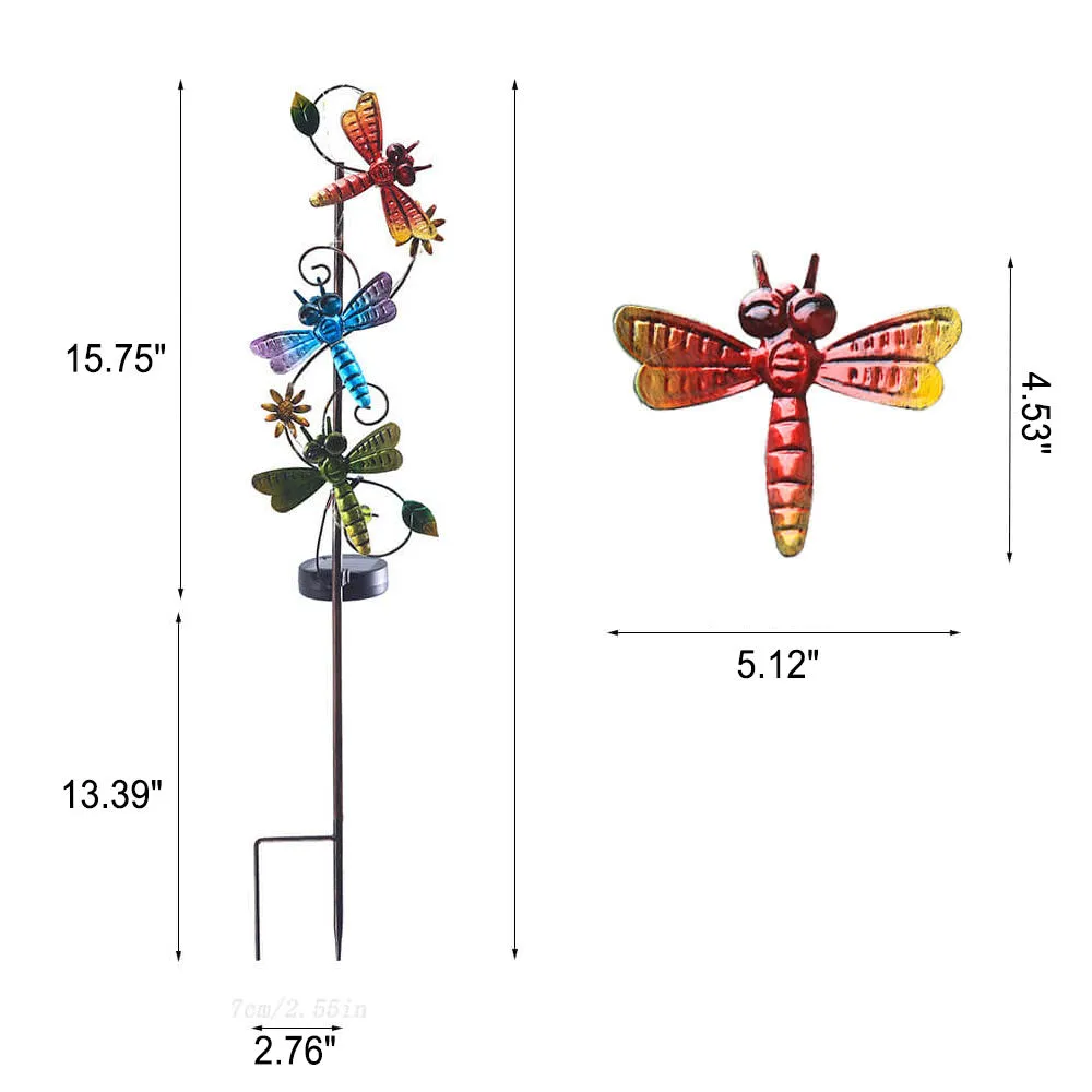 Transform Eisen Hummingbird Butterfly Dragonfly Garden Lawn Landscape Solar Light