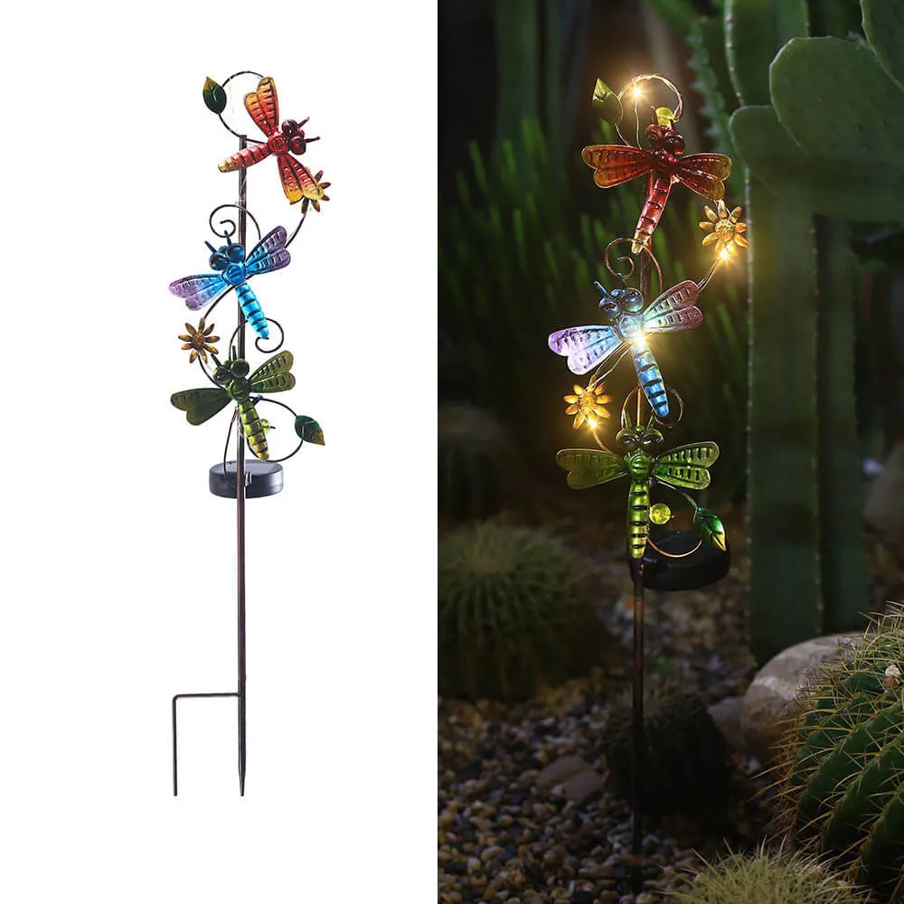 Transform Eisen Hummingbird Butterfly Dragonfly Garden Lawn Landscape Solar Light