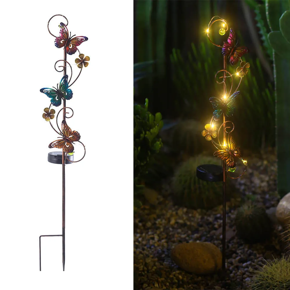 Transform Eisen Hummingbird Butterfly Dragonfly Garden Lawn Landscape Solar Light