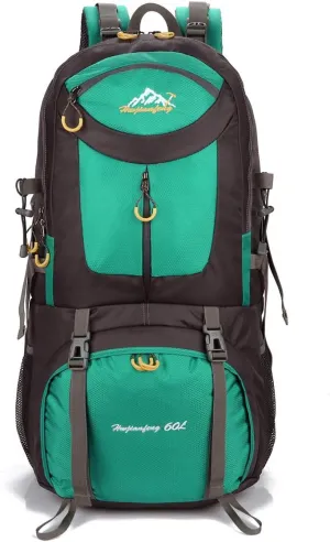 Travel Hiking Backpack 40L/50L/60L Daypack for Sport Outdoor Cycling Trekking Climbing Camping, Purple, 60L
