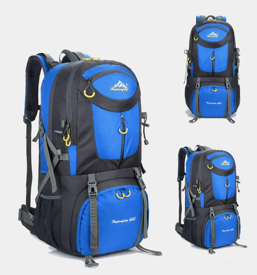 Travel Hiking Backpack 40L/50L/60L Daypack for Sport Outdoor Cycling Trekking Climbing Camping, Purple, 60L