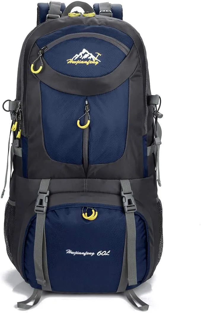 Travel Hiking Backpack 40L/50L/60L Daypack for Sport Outdoor Cycling Trekking Climbing Camping, Purple, 60L