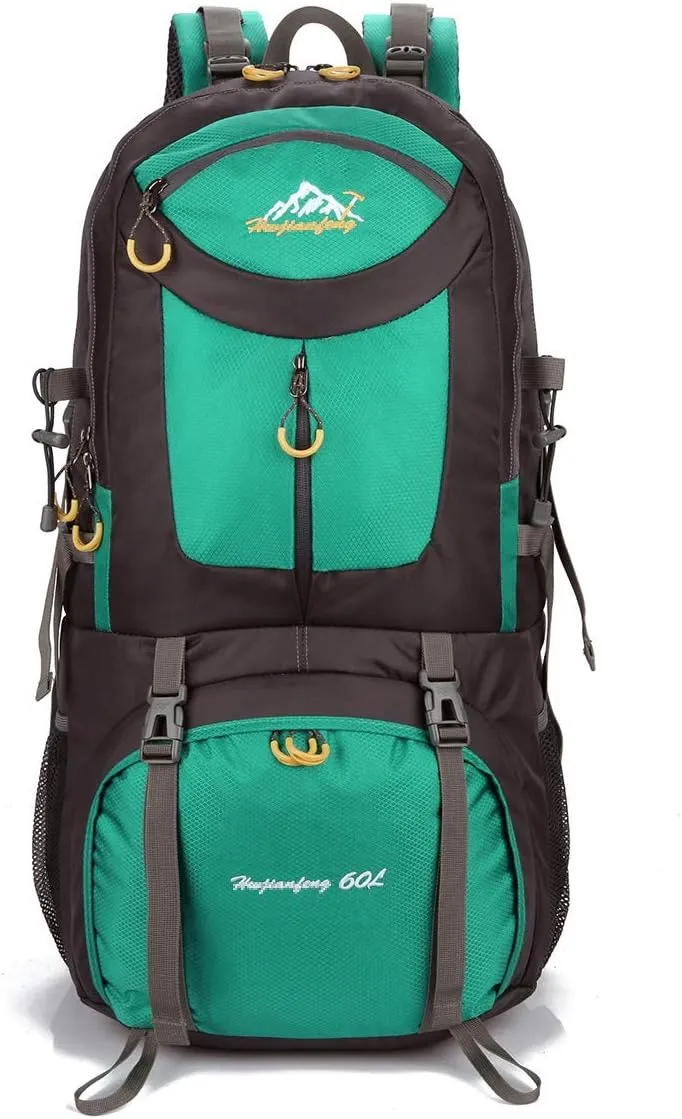 Travel Hiking Backpack 40L/50L/60L Daypack for Sport Outdoor Cycling Trekking Climbing Camping, Purple, 60L