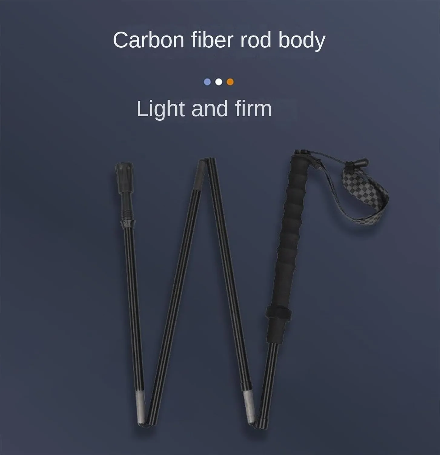 Travel Trekking Pole Lightweight Carbon Fiber Trekking Poles Strong Folding Walking Stick Extendable Hiking Pole Outdoor Activities