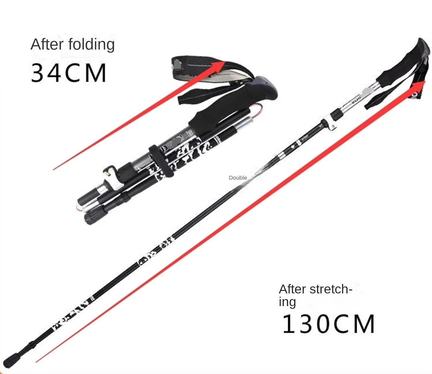 Travel Trekking Pole Walking Pole Aluminum Ultralight Travel Trekking Hiking Pole for Camping Outdoor Outdoor Activities(Blue)
