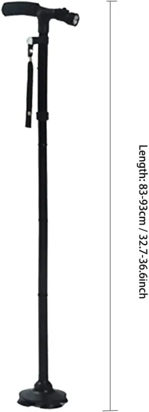 Trekking Poles, Portable Collapsible Hiking Poles with LED Light & 4 Head Pivoting Base, Adjustable Ergonomic Trekking Pole for Hiking, Camping