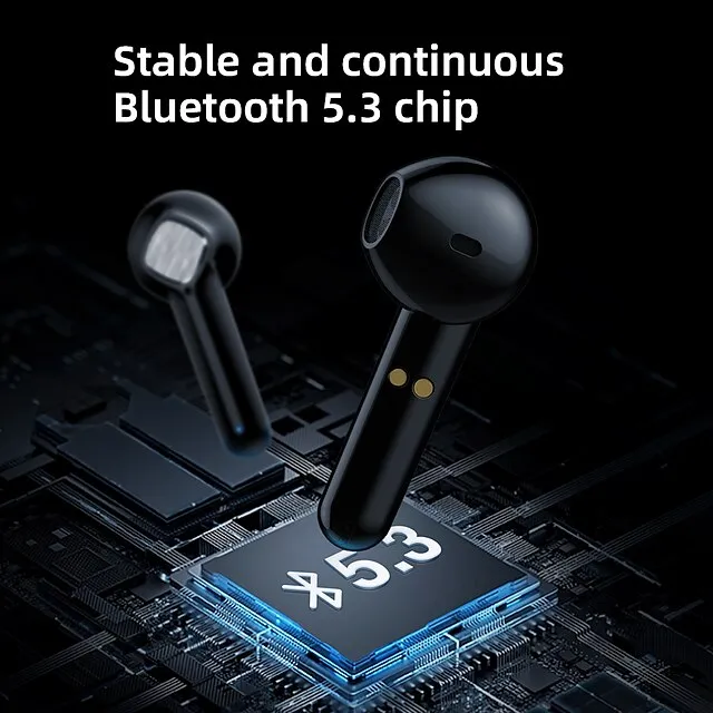 True Wireless Headphones TWS Earbuds In Ear Bluetooth 5.3 Ergonomic Design Automatic Ear Detection Deep Bass