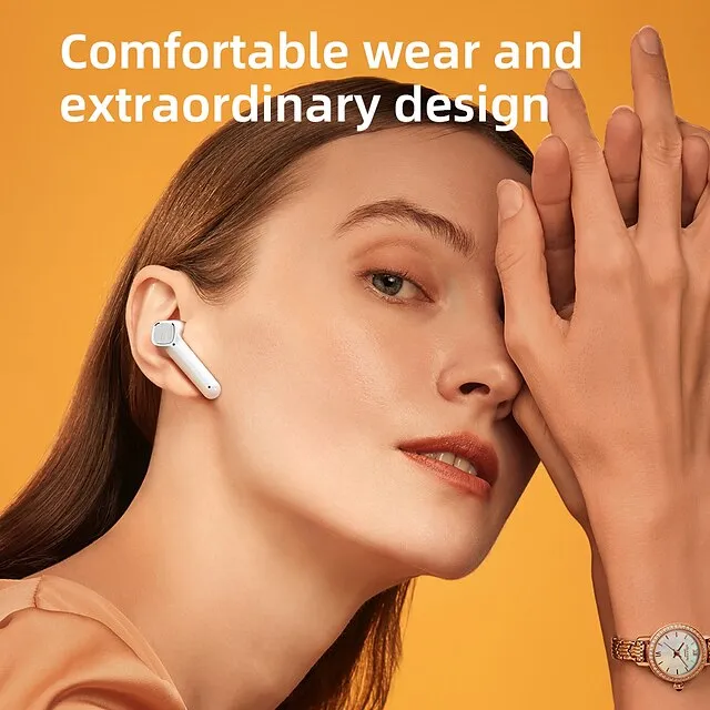 True Wireless Headphones TWS Earbuds In Ear Bluetooth 5.3 Ergonomic Design Automatic Ear Detection Deep Bass
