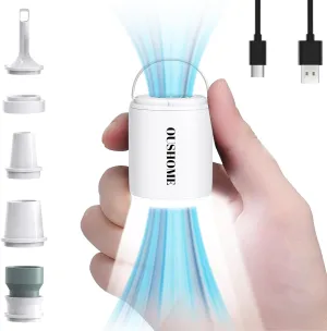 Ultra-Mini Portable Air Pump with Camping Light, USB Rechargeable, Magnetic Design for Inflatables, Pool Floats, Sleeping Pads, Vacuum Bags
