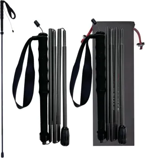Ultralight Carbon Fibre Trekking Poles - 5-Section Adjustable Hiking Sticks with Anti-Shock Tips, Ergonomic Grips & Storage Bag - Perfect for Hiking, Walking & Backpacking (Set of 2)