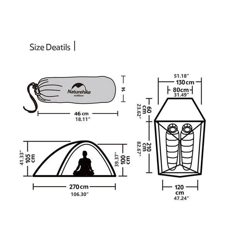 Ultralight Cloud UP 2 People Ultralight Camping Tent