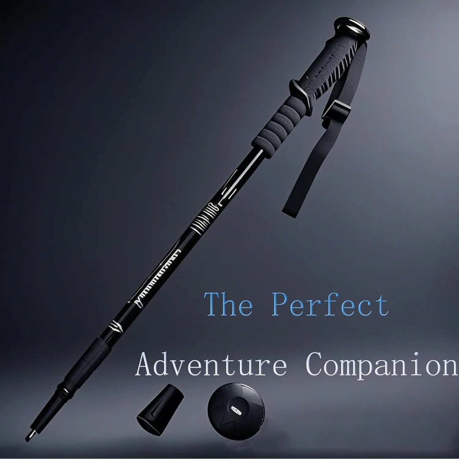 Unisex Aluminum Alloy 3 - Section Telescopic Hiking Poles with Straight Handles, Great for Outdoor Travel, Hiking and Trekking