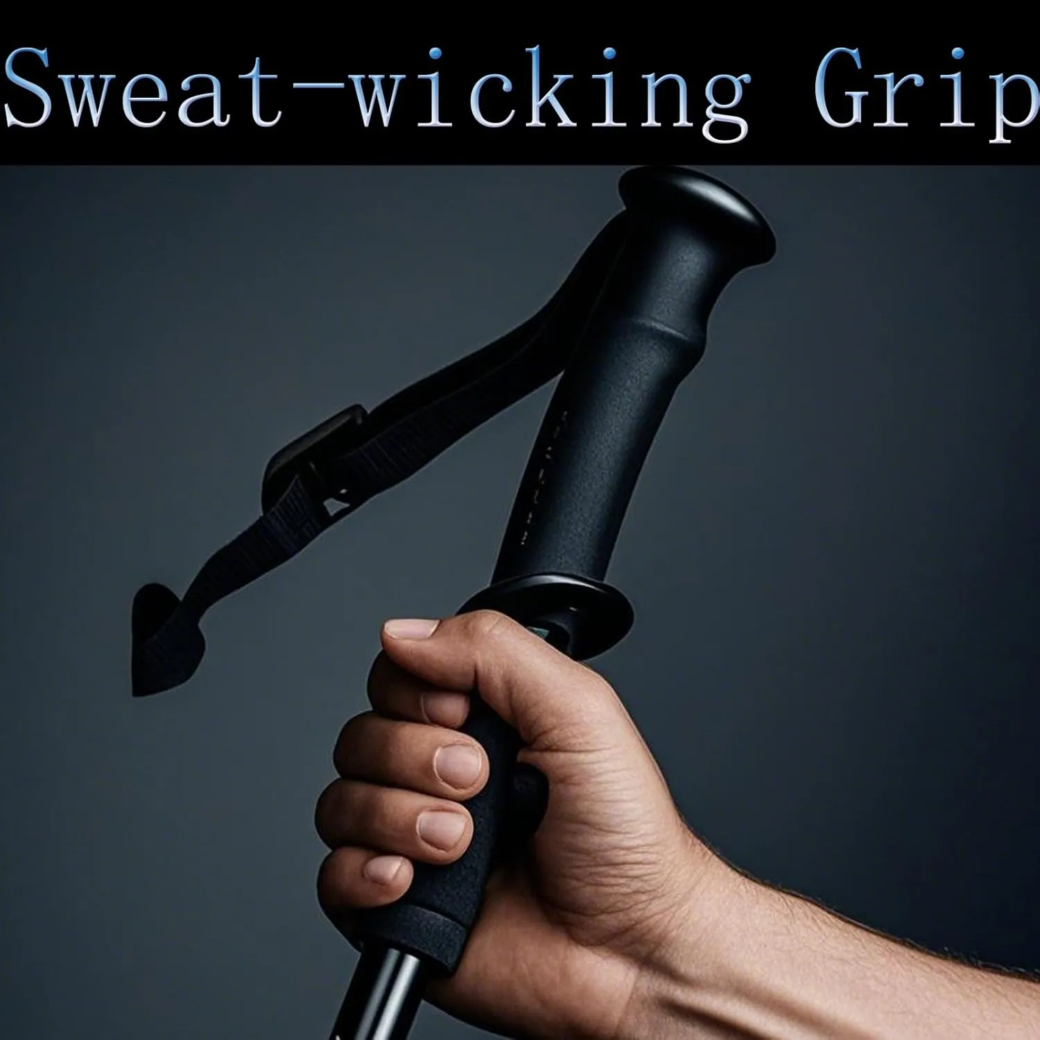 Unisex Aluminum Alloy 3 - Section Telescopic Hiking Poles with Straight Handles, Great for Outdoor Travel, Hiking and Trekking