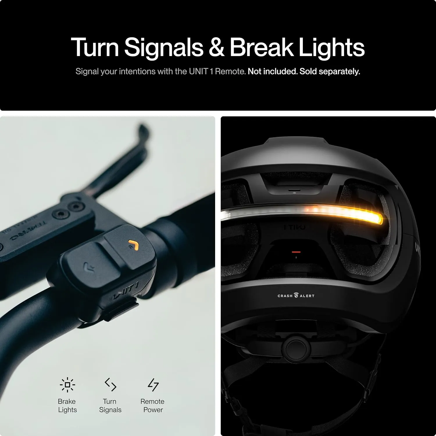 UNIT 1 Aura Hybrid Smart Bike Helmet | Urban & Road | MIPS | LED Front & Rear | Turn Signal & Brake Lights | Crash Alert | Certified | Lightweight & Ventilated | Nav Remote | iOS & Android App
