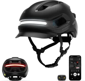 UNIT 1 Aura Hybrid Smart Bike Helmet | Urban & Road | MIPS | LED Front & Rear | Turn Signal & Brake Lights | Crash Alert | Certified | Lightweight & Ventilated | Nav Remote | iOS & Android App