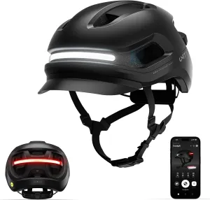 UNIT 1 Aura Hybrid Smart Bike Helmet | Urban & Road | MIPS | LED Front & Rear | Turn Signal & Brake Lights | Crash Alert | Certified | Lightweight & Ventilated | Nav Remote | iOS & Android App