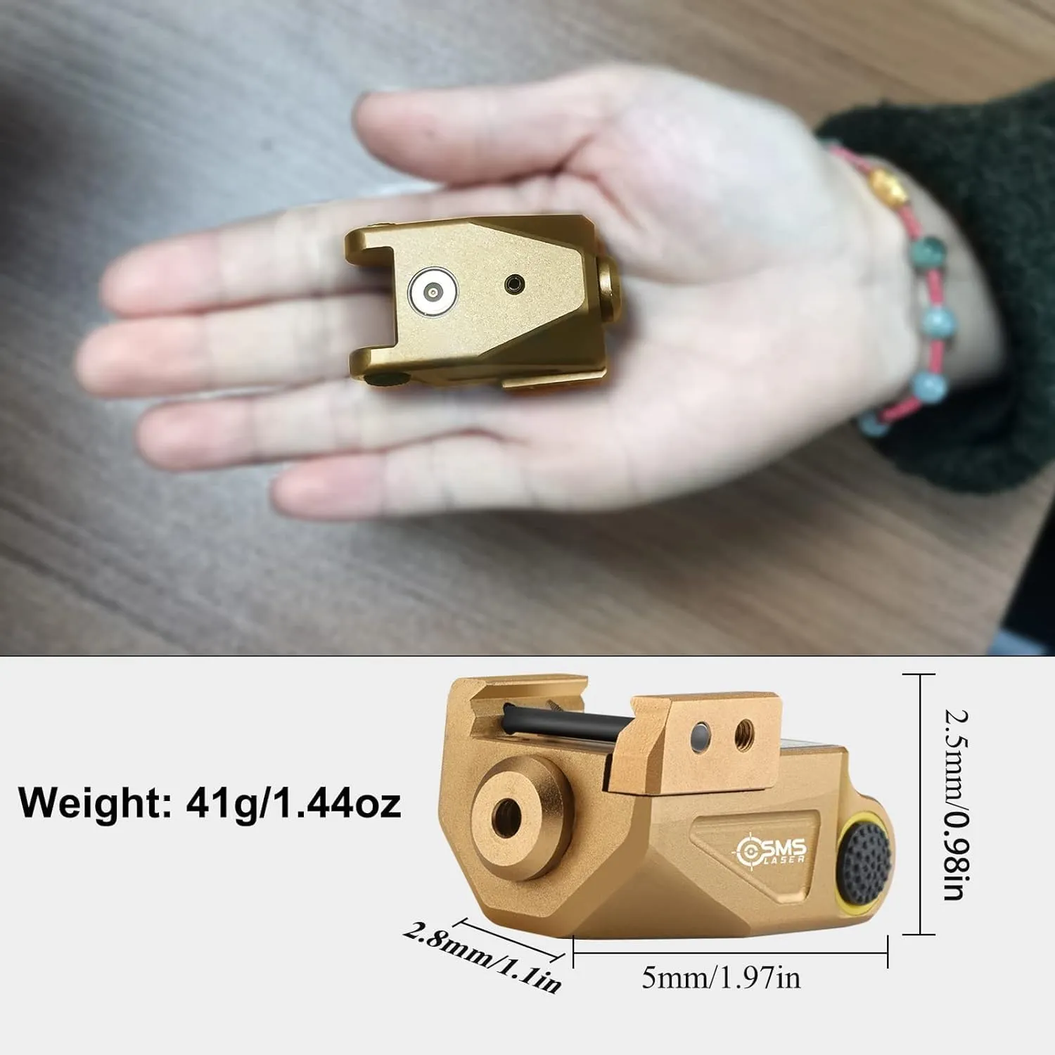 Updated Aluminum USB Rechargeable Red/Green/Blue Laser Sight for Pistol, Low Profile Picatinny Laser Compatible with 21MM Rail, Fits Glock Taurus g2c g3c Ruger Springfield H&K S&W, IPX6 Waterproof