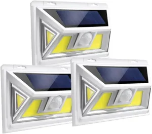Upgrade with Magnet 3Pack Solar Motion Sensor Lights, Ultra Bright Outdoor Lights, 270 ° Wide Angle Waterproof Safety Lights, sunblast Atomic Beam, Suitable for Courtyards, Garages, Decks