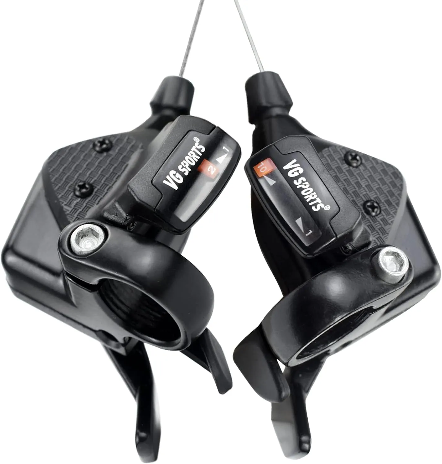 VG SPORTS MTB Bike Shifter Levers, 2/3 x 8/9/10/11 Speed Mountain Bike shifters Set with Gear Indicator