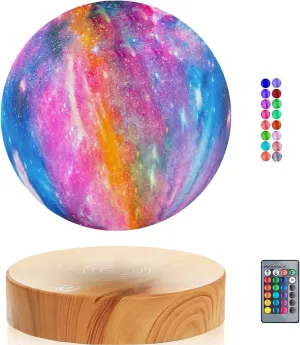 VGAzer Levitating Moon Lamp,Floating and Spinning in Air Freely with 3D Printing LED Moon Light Has 16 Colors 20 Modes for Unique Christmas Gifts,Room Decor (16 Colors Galaxy Moon)