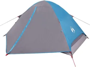 vidaXL Camping Tent Dome 4-Person Blue Waterproof