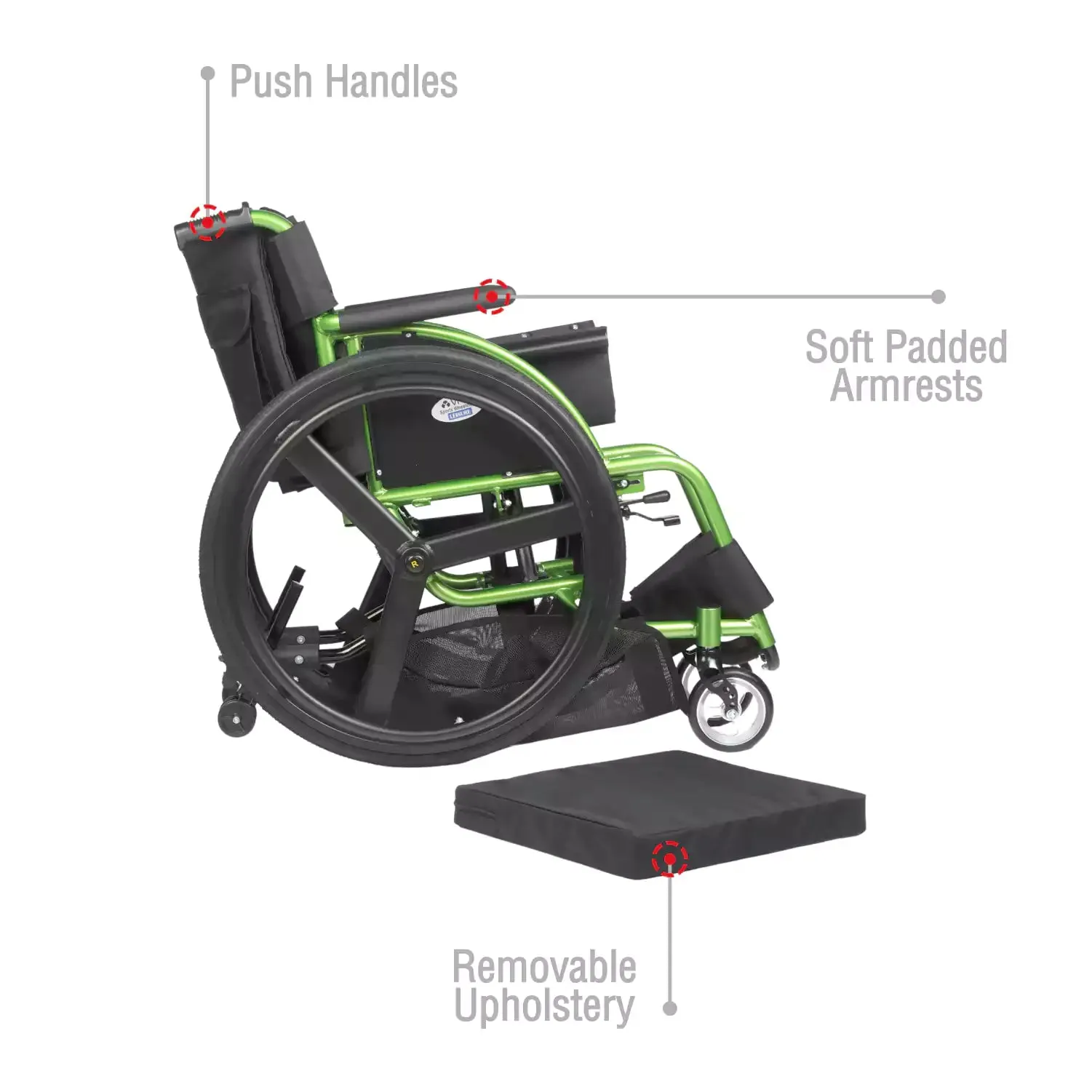 VMS Careline Foldable Sports Wheelchair LEISURE